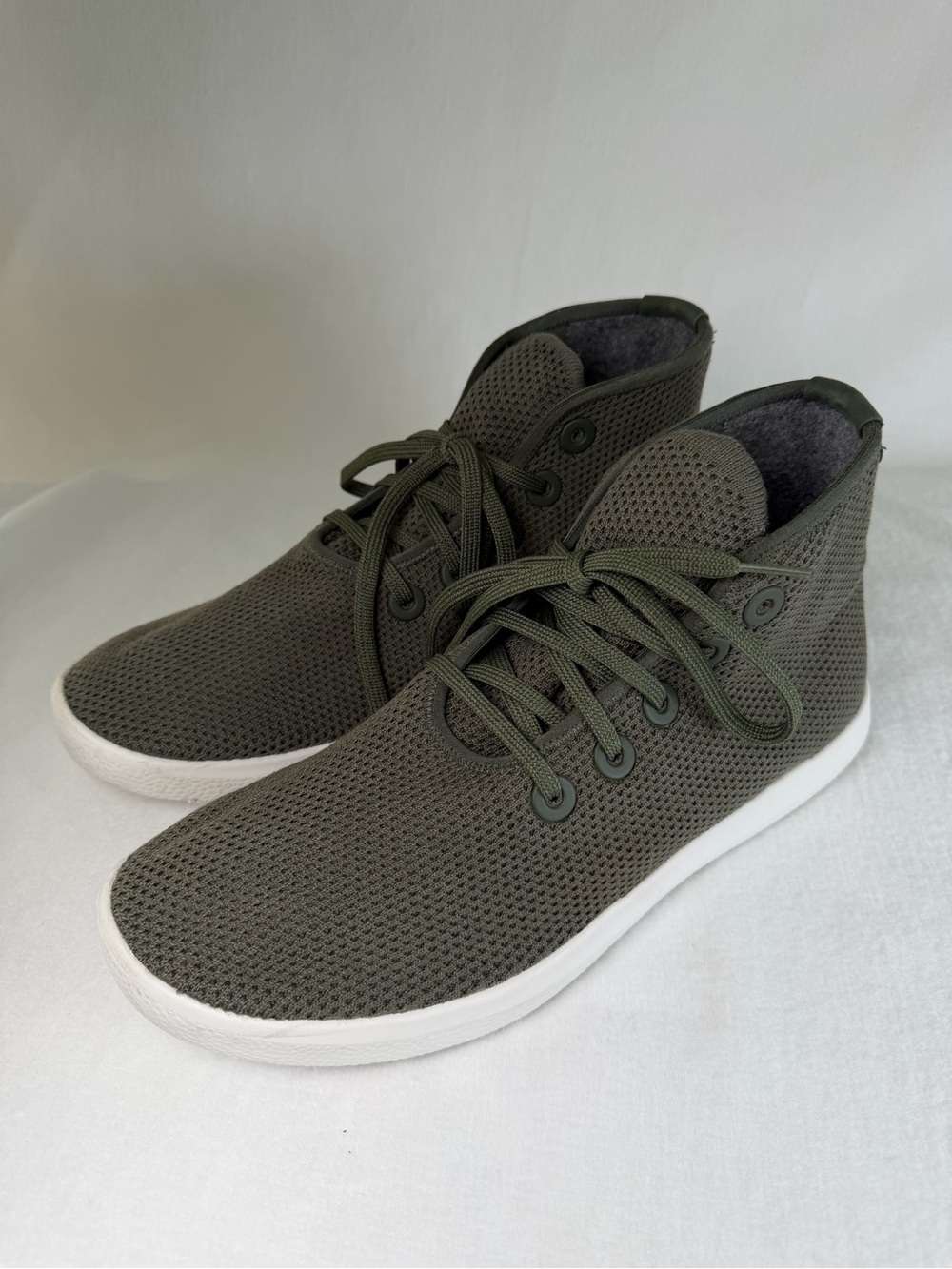 Allbirds Men's Tree Toppers High Top Sneakers Olive Green Size 11 - Picture 2 of 9